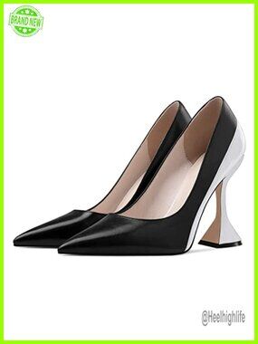 Women Pointed Toe Slip On Pumps Kitten High Heel Party Prom Dress Shoes
